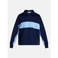 thumbnail image 5 of No Boundaries Sporty Quarter Zip Sweatshirt with Long Sleeves, Men's XS-5XB, 5 of 5