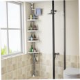thumbnail image 4 of HINTRMENT shower floor shelf Corner Shower Shelf Plastic Adjustable Height Home Organization 1 Set, 4 of 8