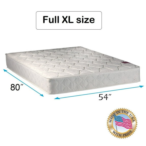 Legacy One-Sided None Flip Full Extra Long Size Mattress Only with Mattress Cover Protector Included - Fully Assembled, Good for your back, Superior Quality, Orthopedic by Dream Solutions USA