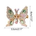 thumbnail image 3 of Dengmore Gift Moving Butterfly Hairpin Children Girl Rhinestone Three dimensional Flying Butterfly Hairpin Hairpin Hair Accessories Gift For Women Green, 3 of 5