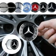 thumbnail image 2 of 56/60mm Car Wheel Hub Cap Auto Emblem Stickers Refit Accessories For Mercedes Benz G S R C E B A Class GLA GLK E300 S200 C180 For Mercedes silver, 2 of 6