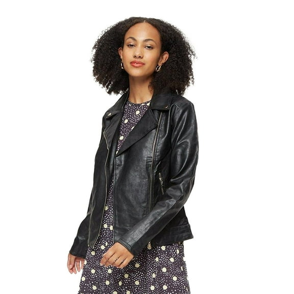 Dorothy Perkins Womens Faux Leather Tall Biker Jacket