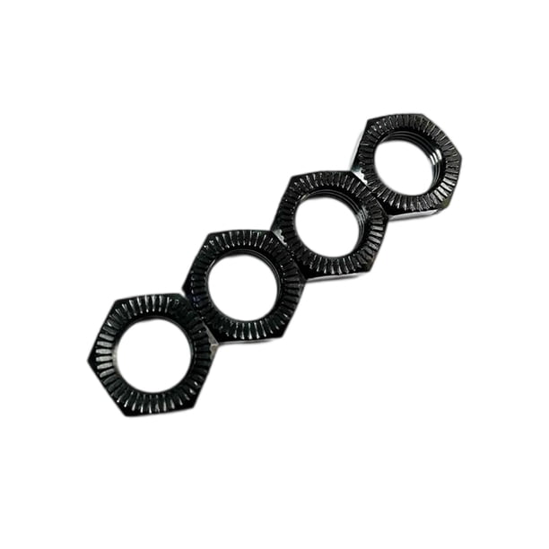 Tuerca hexagonal para rueda de teledirigido de 4 pieza 6S Notorious Karton Outcast Typhon 1:7 1:8, vehículos Negro Yotijar Tuerca de rueda hexagonal