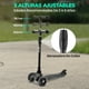 thumbnail image 3 of Monopatin Scooter para Niños de 2 a 5 Años Hurtle, 3 Ruedas con Luces LED, Mini Kickboard con Freno, Manillar Ajustable de 63 cm a 71 cm, Antideslizante, Patin del Diablo, Negro, 3 of 7
