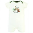 thumbnail image 3 of Hudson Baby Infant Boy Cotton Rompers, Forest Animals, 9-12 Months, 3 of 5