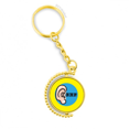 thumbnail image 1 of Memorial aniversario cuidado del oido proteger Anillo de oro de metal llavero llavero, 1 of 3