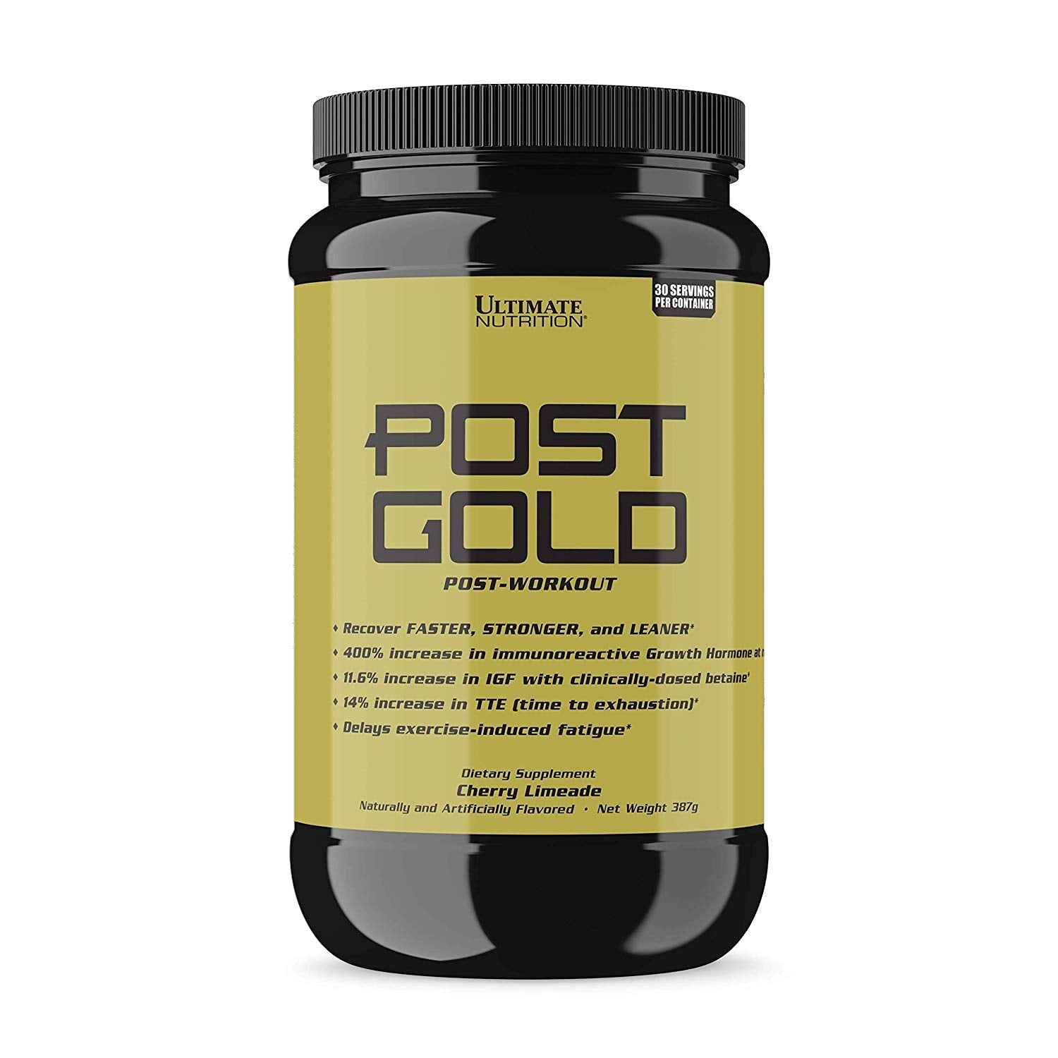 Ultimate Nutrition Post Gold Post-Workout Powder, Muscle Recovery Drink with BCAA, Beta Alanine, Betaine, GABA, Glutamine, 1.07 Pounds, Cherry Limeade