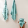 thumbnail image 2 of Modern Threads Oxford 6-Piece Cotton Towel Set, Aqua, 2 of 7