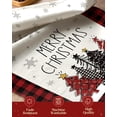 thumbnail image 4 of Xmas Tree Christmas Table Runner - 13x72 Buffalo Plaid Christmas Tree Table Runner with Snowflake Merry Xmas Decor, Vintage Farmhouse Rustic Winter Decoration for Home Kitchen Dinner Party, 4 of 5