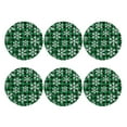 thumbnail image 2 of Balery 6 Pcs Christmas Pattern At Buffalo Plaidleather Coasters Set, Drink Table Cup Coasters For Living Room Kitchen Coffee Decor, 2 of 9
