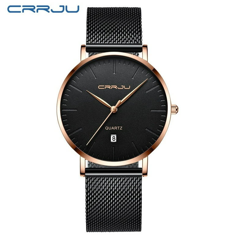 Men s Wrist Watches 2019 Luxury Brand CRRJU Mens Quartz