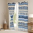 thumbnail image 3 of Manfei Retro Aztec Blackout Curtains Set of 2 (52x84 Each),Boho bohemian Style Window Curtains,Blue Beige Curtains and Drapes For Adults,Microfiber Bedroom Decor, 3 of 6