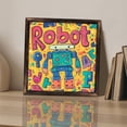 thumbnail image 3 of Artwork Robot Toy Wooden Sign Wall Plaque - Vintage Art Decoration, Wall Decoration - Ideal Gift For Home Decoration, Living Room, Bathroom, Bedroom, Garden, Dining, Bar, Cafe, Festival Party Decor, 3 of 7