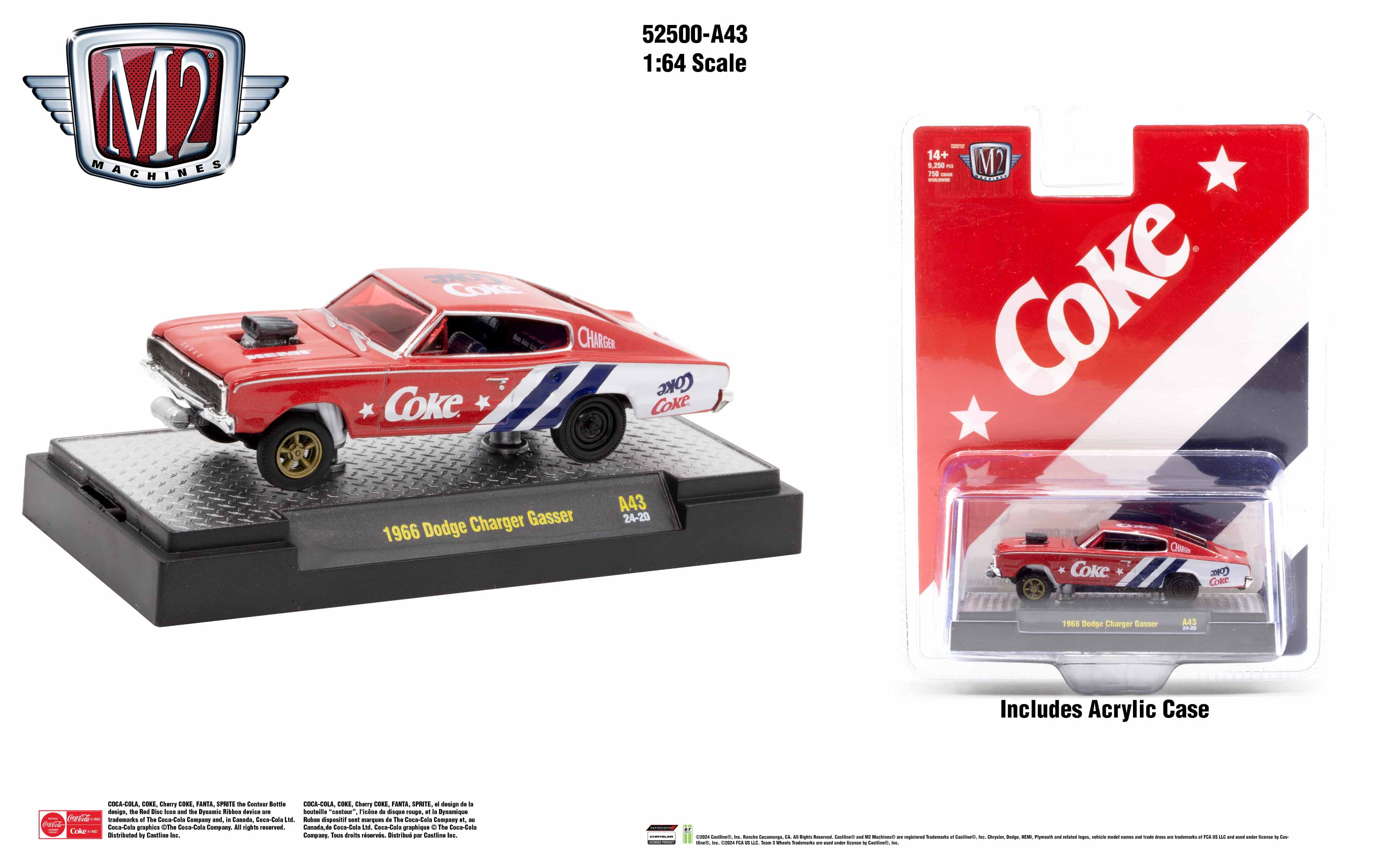 M2 Machines Chase Exclusive – Chevrolet Fleetline 1973 – Coca-Cola Ornament – 1/64