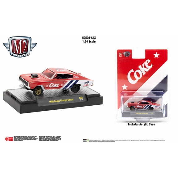 M2 Machines Coca-Cola Release A43 1966 Dodge Charger Gasser