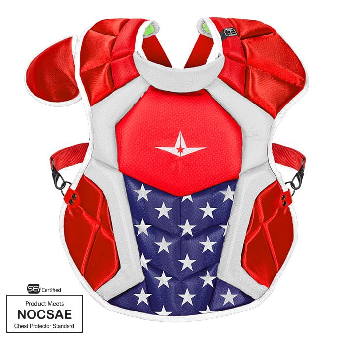 All-Star CPCC912S7X 14.5 In 9-12 System 7 Chest Protector SEI/NOCSAE Various Col 