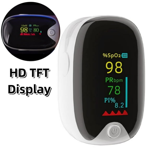 Finger Pulse Oximeter with TFT LCD Display,Pulse Oximeter,Pulse Oximeter Fingertip,Blood Oxygen Saturation Monitor Finger for Adult Child with Lanyard