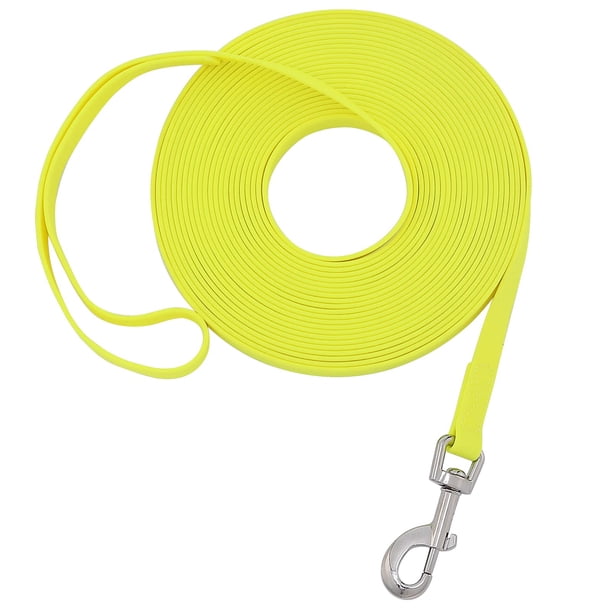 Correa Qiaosite para adiestramiento de perros, impermeable y duradera, 15 m, color amarillo