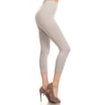 thumbnail image 3 of COUVER Women Seamless Stretch Capri Leggings, Metal Gray, One Size, 3 of 8
