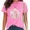 B-Pink, variant on UNISHE Womens Made For More Christian Print T Shirts Wildflower Floral Graphic Tees Washed Vintage Casual Streetwear Tops Blue, M