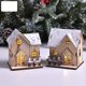 thumbnail image 2 of 1pc Christmas Decoration Christmas Decoration Luminous Small Wooden House LED Wooden Christmas Small House Christmas Desktop Decoration, 2 of 4