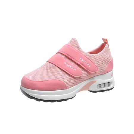 

Kukoosong Womens Comfort Shoes Women Breathable Sneakers Color Solid Color Shoes Plus Size Fashion Sports Casual Flat Shoes Women Pink 36