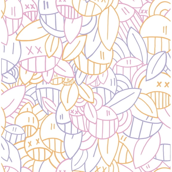 Arm of Casso Multi Warm Floral Sequence Peel & Stick Wallpaper