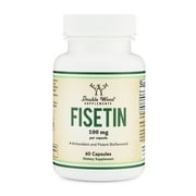 Fisetin Capsules - 100mg, 60 Count (Natural Bioflavonoid Polyphenols Supplement) Anti-Aging Support Senolytic by Double Wood Supplements