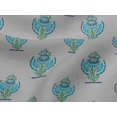thumbnail image 4 of oneOone Viscose Jersey Fabric Floral Block Printed Fabric 1 Yard 60 Inch Wide, 4 of 5