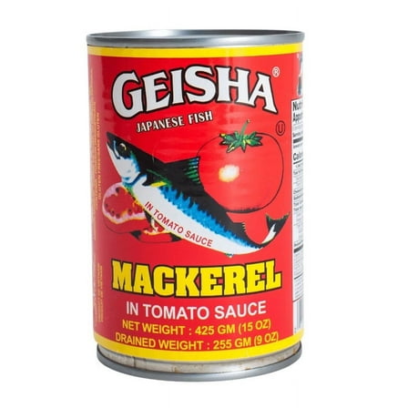 Geisha Mackerel in Tomato Sauce 425 GM / 15oz. - Red (Pack of 3)