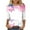 Pink, variant on Fesfesfes Womens Short Sleeve Workout Tops Womens Fashion 3/4 Sleeve Retro Round Neck Easter Printed Loose Tops Blouse 3/4 Sleeve Club Tops for Women M(US:6)