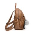thumbnail image 3 of Mochila de cuero para mujer, estilo moderno, combinable, informal, de gran capacidad, de cuero suave, para viaje, 3 of 6