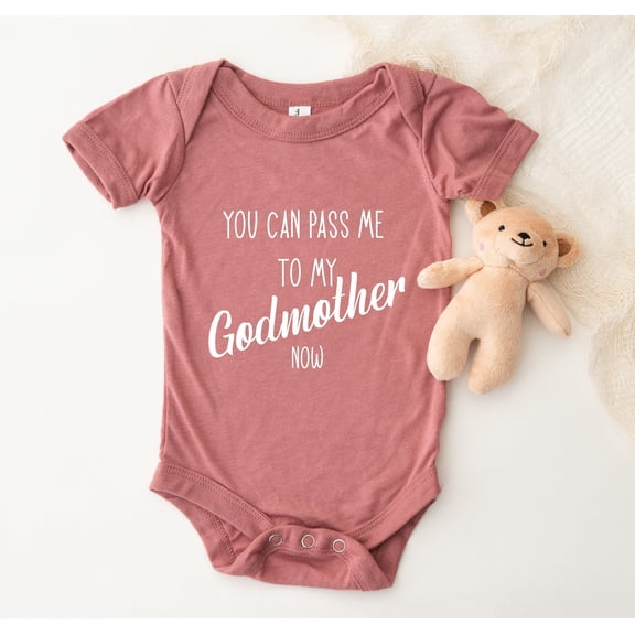 You Can Pass Me To Godmother Now Baby Onesie, Pregnancy Announcement Onesie, Funny Godmother Onesie, Cute Auntie Onesie, Baby Bodysuit Cute and Cool Baby Bodysuit, BABY BODYSUIT LAT 4424