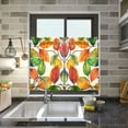 thumbnail image 4 of Yayeee Kitchen Curtains Tier Pair Light Filtering 27"x36" Rod Pocket Short Cafe Window Panel, Beige Leaves, 4 of 7
