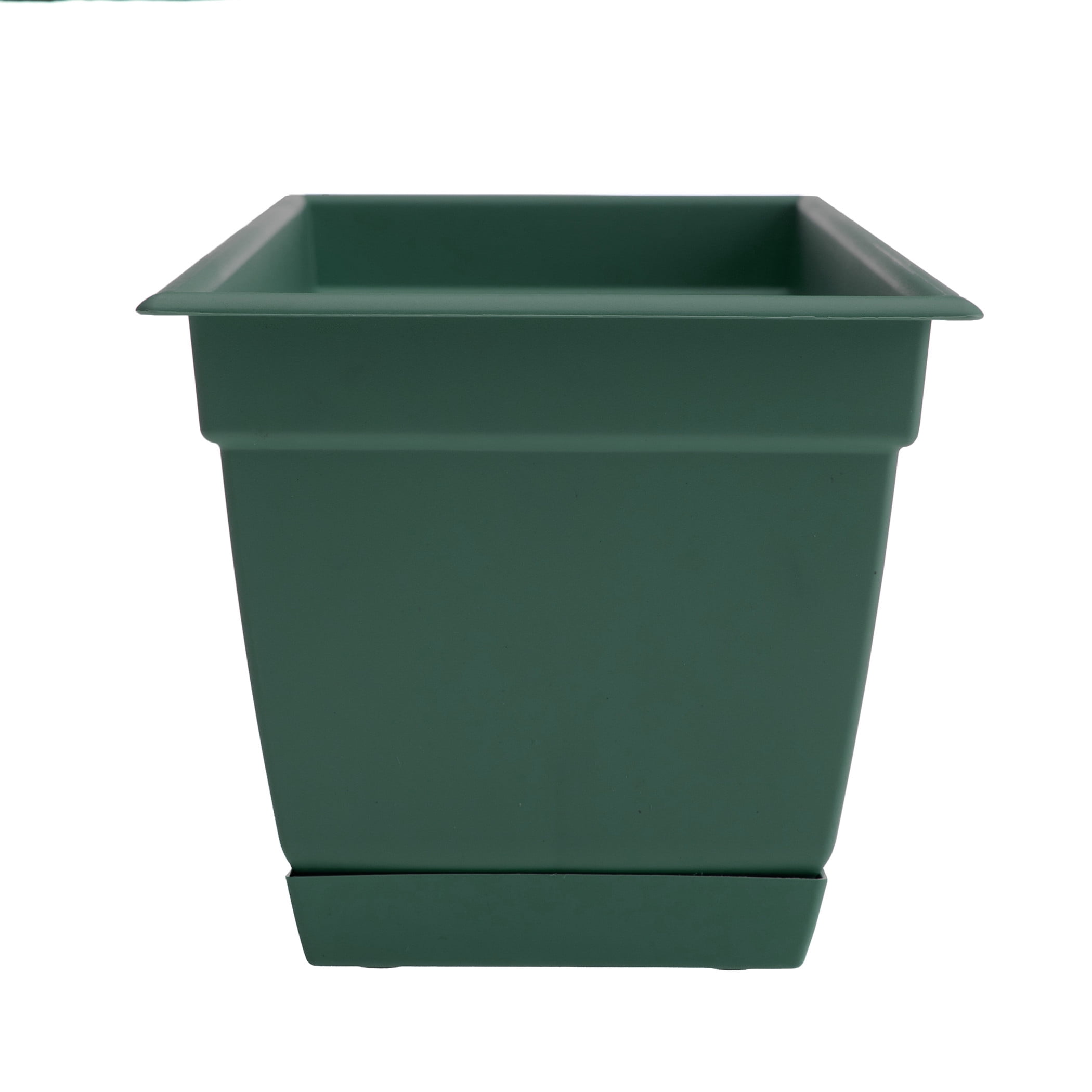 Bloem Dayton 24" Plastic Window Box Planter with Saucer Tray: 100% Recycled Plastic, for Window Sill & Ledge, Turtle Green