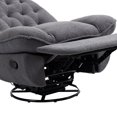 thumbnail image 5 of 360-Degree Swivel Recliner Chair, Modern Chenille Adjustable Glider Chair with Black Metal Round Base & Footrest for Living Room, Nursery & Bedroom, Hold Up to 330lbs, Gray, 5 of 8