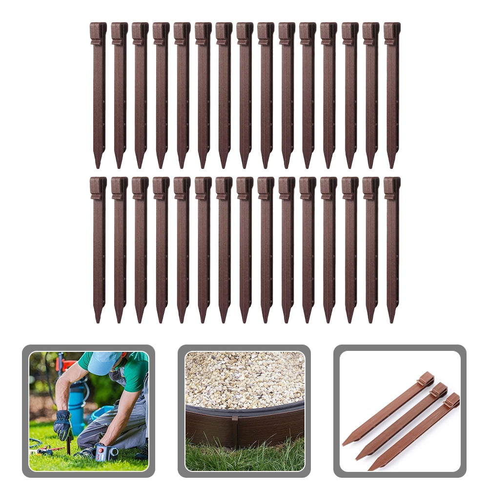KALLORY Plastic Ground Stakes for Camping, Gardening, Outdoor Tents and Lawn Use - 60 Pieces