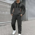 thumbnail image 2 of CONZONE Men's Sweatsuit 2 Piece Sets Casual Men's Jogging Tracksuit Set Solid Color Pullover Hoodie Pants Sweat Suit for Men Cozy Fall Winter Athletic Track Suit Outfits, 2 of 4