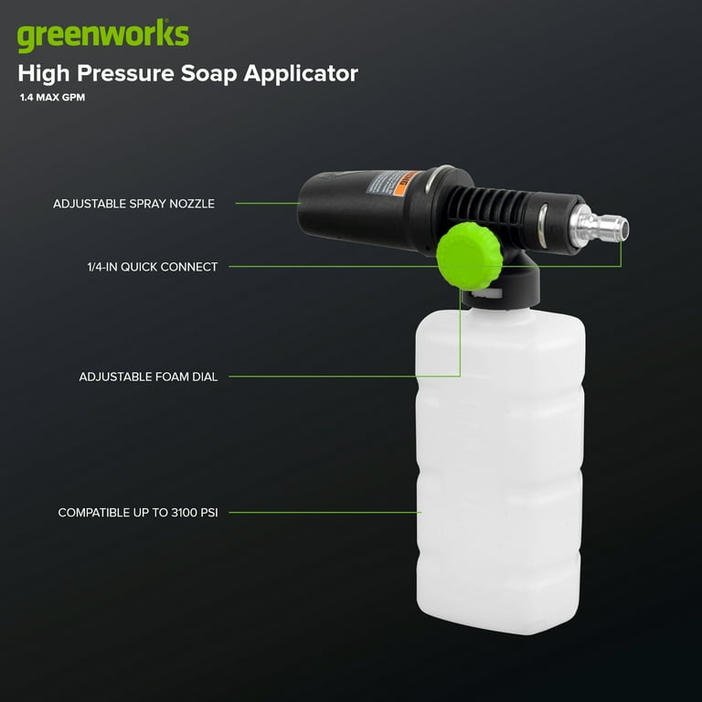 Greenworks High Pressure Soap Applicator Universal Pressure Washer