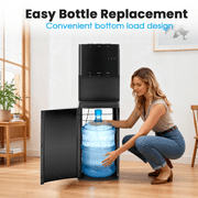 Bottom Loading Water Dispenser with Compressor Cooling, Stainless Steel Body & Aluminum Motor, High Dispensing Area, Safety Lock
