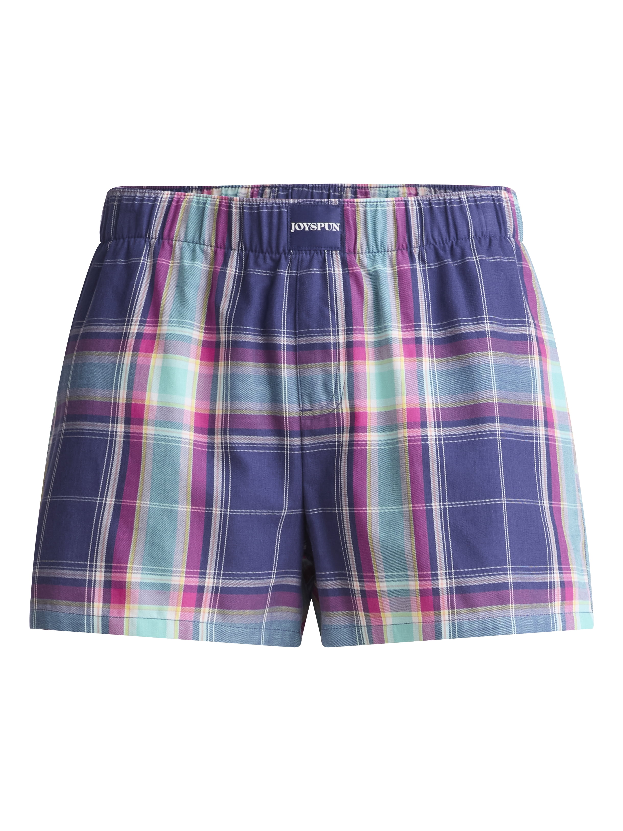 Joyspun Women's Woven Pajama Boxer Shorts, 3'' Inseam, Sizes XS-3X