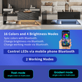 thumbnail image 4 of LED Coffee Table for Living Room Black Lift Top Coffee Tables Modern Center Table with Storage Hidden Compartment High Gloss Lift Tabletop, 4 of 8