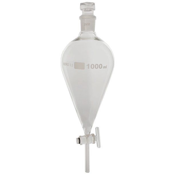 Separatory Funnel with Glass Stopcock, 1000ml