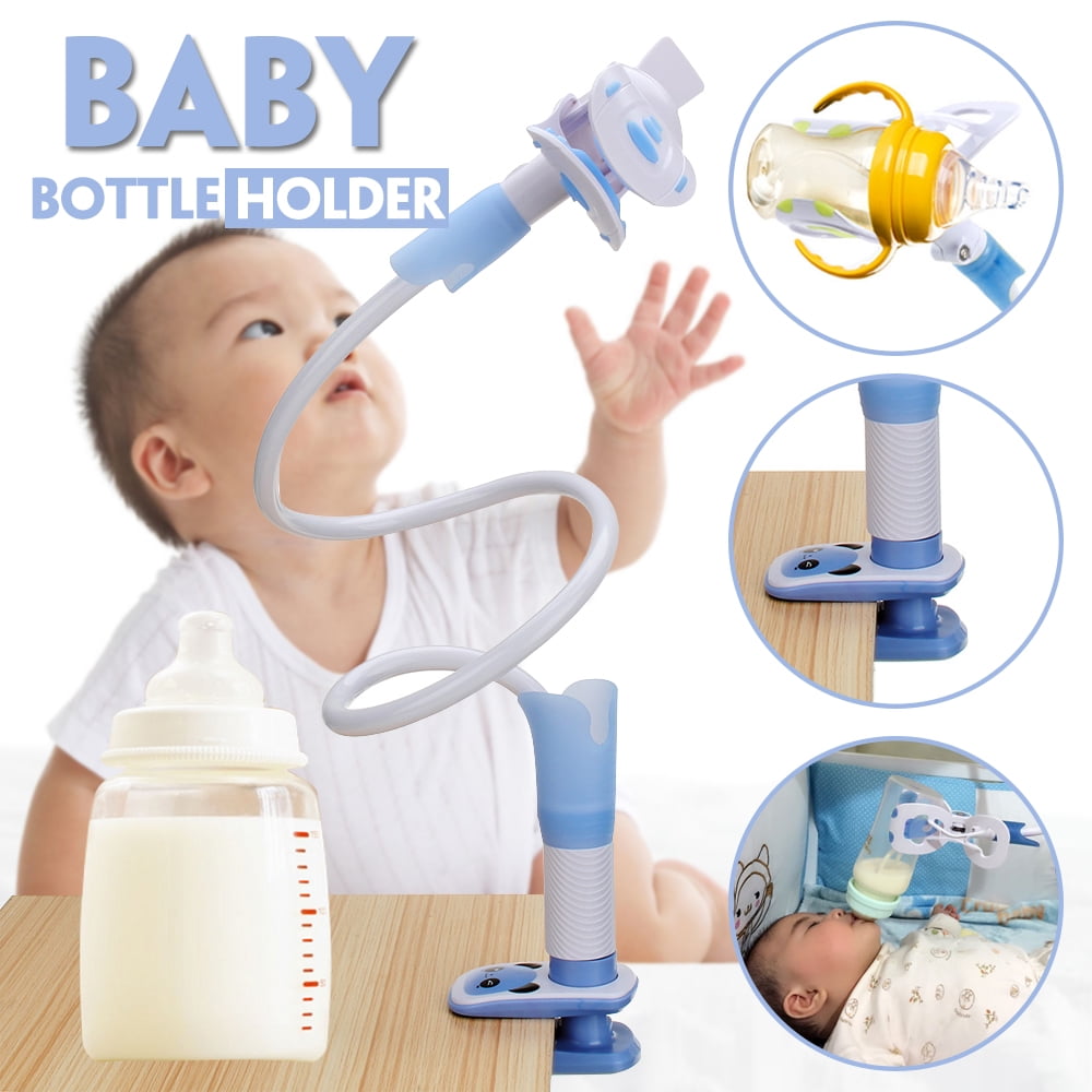Hands-free Baby Bottle Holder,360 Degree Adjustable Kids Babies Water Milk Feeding Bottle Holder Clamp Bracket,Keep Bottles Secure & Off The Floor,Improves Hand Eye Coordination and Motor Skills 