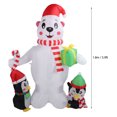 thumbnail image 2 of Oso pingüino inflable Sincero decoración navideña 5,9 pies con luz colorida, 2 of 10