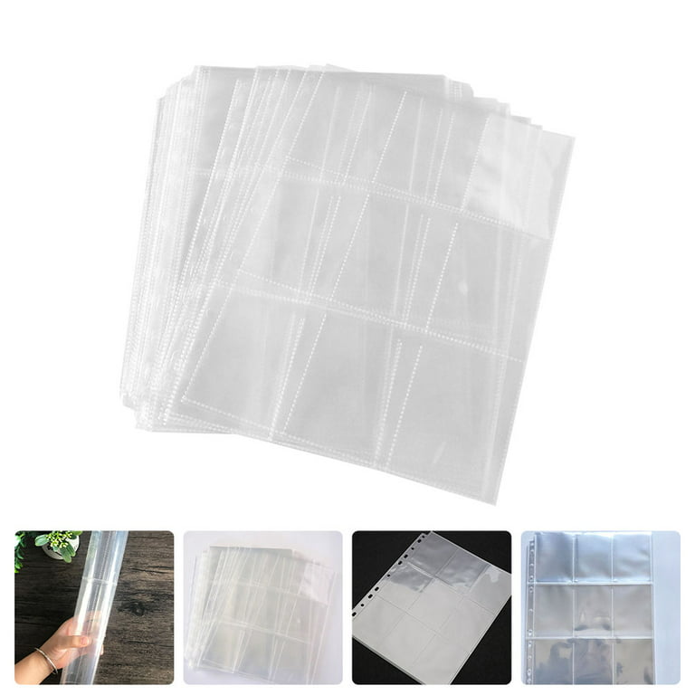 50 Sheets Clear Photo Sleeves Photo Album Page Blinder Photo Sleeves Postcard Sleeves, Size: 29.1x22.8