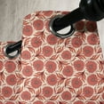 thumbnail image 3 of Ambesonne Coral Grommet Curtain, Nostalgic Gerbera Motifs, 50" x 96", Dark Coral Vermilion, 3 of 6