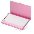 thumbnail image 5 of Small Business Card Holder, 2Pcs Alloy Name Card Holder Bling, Pink, 5 of 6
