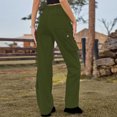 thumbnail image 7 of Hvyesh Women Cargo Jeans Vintage High Waist Wide Leg Denim Pants Trendy Flap Pocket Y2K Trouser Fashion Design Sense Long Pants Army Green S, 7 of 7