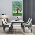 thumbnail image 5 of Vintage Abstract Tree With Butterflies Canvas Wall Art, 5 of 8